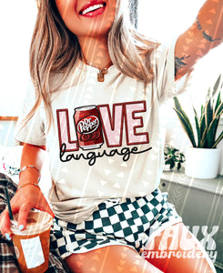 DP Love Language  Faux Embroidered Tee
