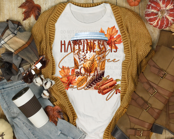 Happiness Is Coffee On A Fall Day Tee