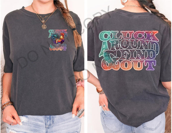 Cluck Around and Find Out (Front and Back) Tee