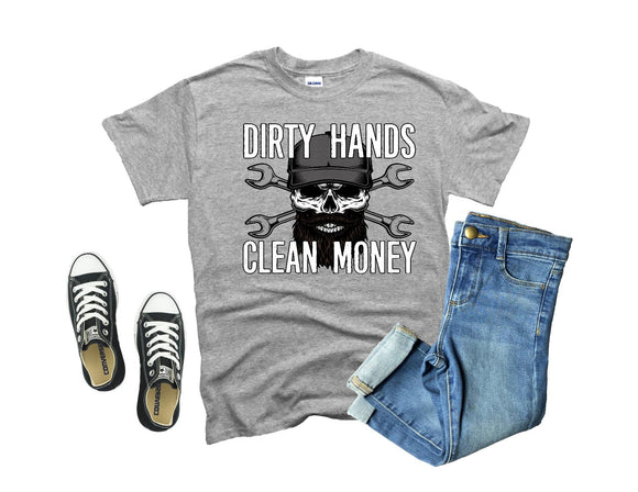 Dirty Hands Clean Money Tee- MENS