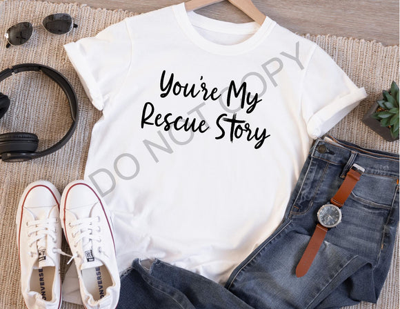 Rescue Story - Black Lettering