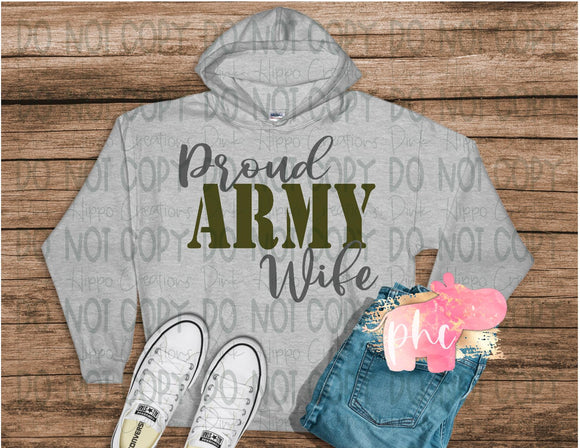Proud Army Wife Hoodie